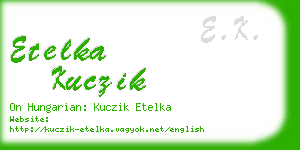 etelka kuczik business card